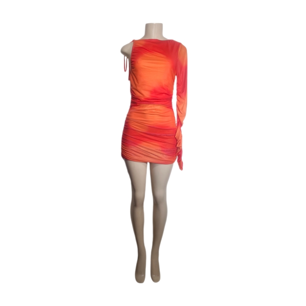 CAMILA COELHO | Seri Orange Tie Dye Mini Dress in Size‎ Small